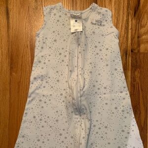 Halo Cotton Sleep Sack, Size Small, white with gray stars